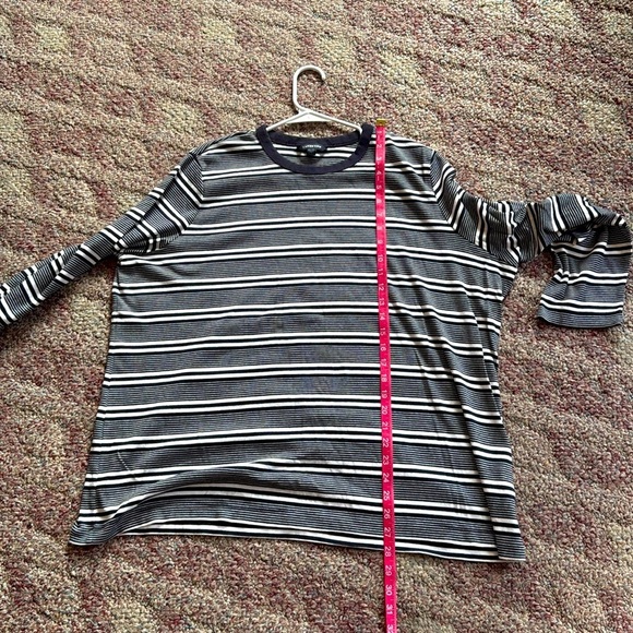 Lands End Navy Blue  and White Striped Long Sleeve Tee size 2X - Picture 7 of 8